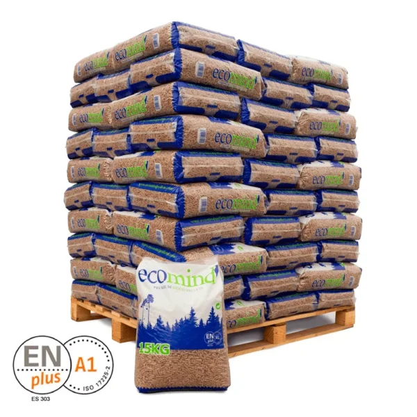 Eco Mind Pellet – Palet de 70 sacos de 15 kg (1.050 kg) – ENplus A1