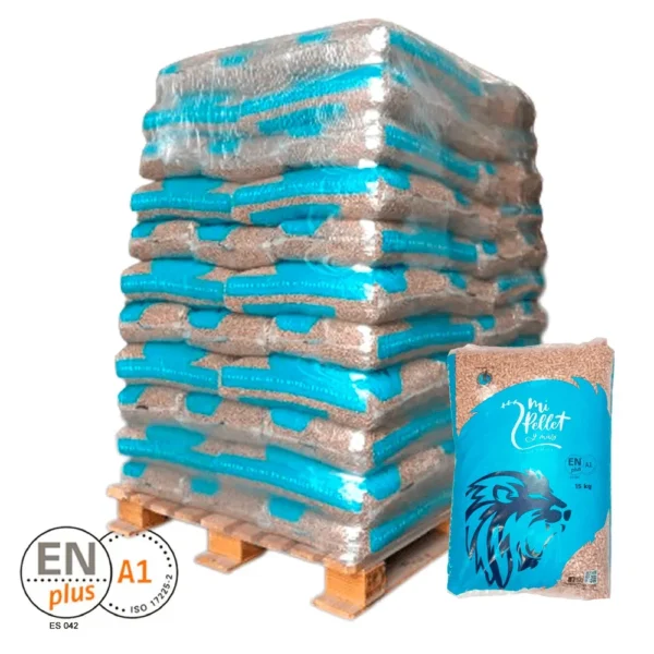 Mi Pellet y Más – pellet certificado palet 77 sacos 15 kg (1.155 kg) ENplus A1