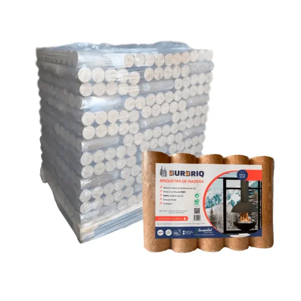 Briquetas BURBRIQ – 104 paquetes x 5 briquetas (≈1.040 kg)