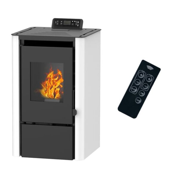 Estufa pellets aire Anita 7,6 kW Sannover blanco A+