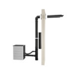 Kit coaxial fachada Ø80-125 para estufa de pellets estanca KIT-JJ01-08MN - Imagen 2