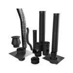 Kit coaxial tejado Ø80-125 para estufa de pellets estanca KIT-JJ02-08MN