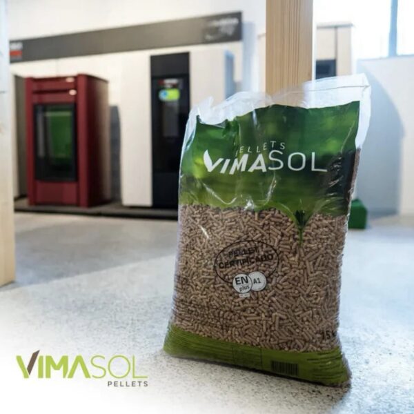 Pellets Vimasol de pino — palé de 72 sacos de 15 kg