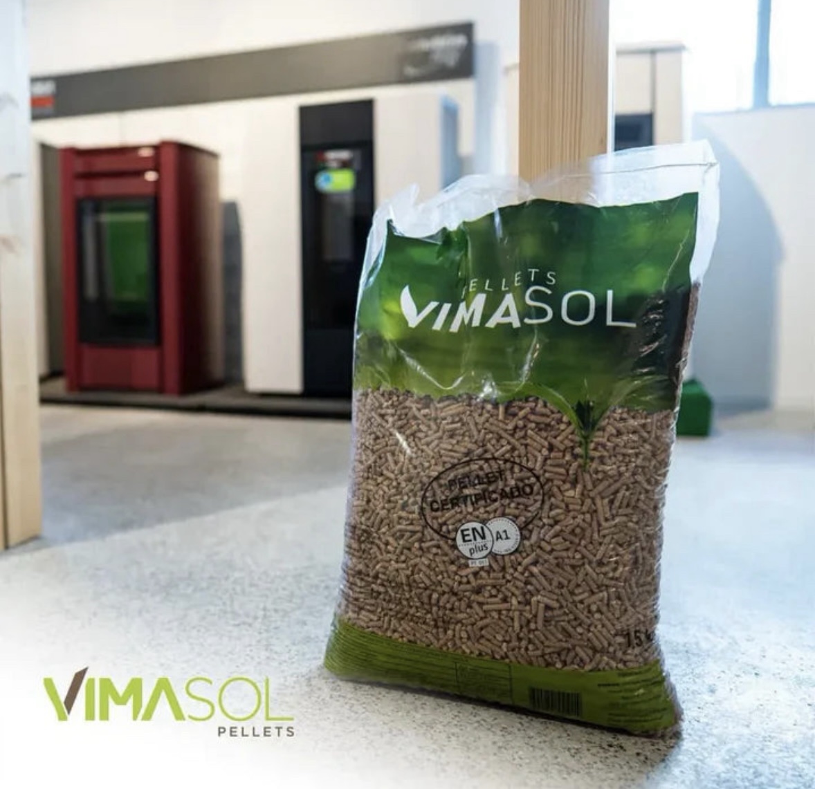 Pellets Vimasol de pino — palé de 72 sacos de 15 kg — imagen 2