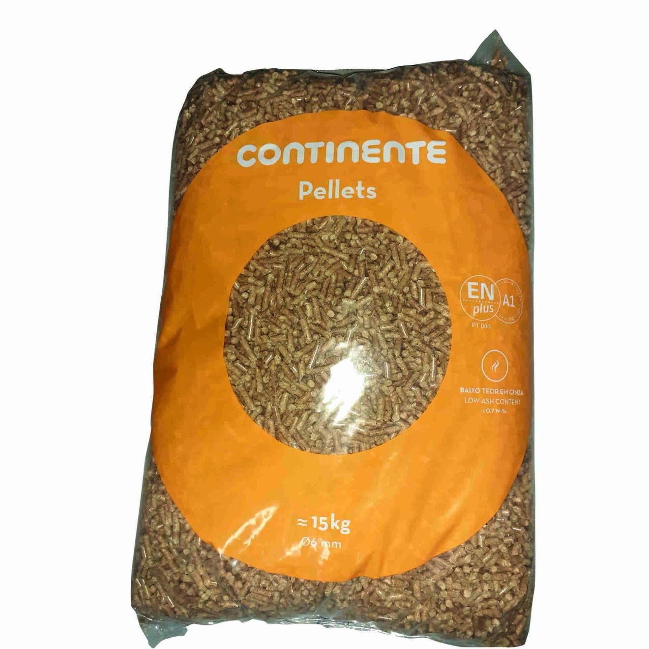 Pellets Continente — palé de 65 sacos de 15 kg