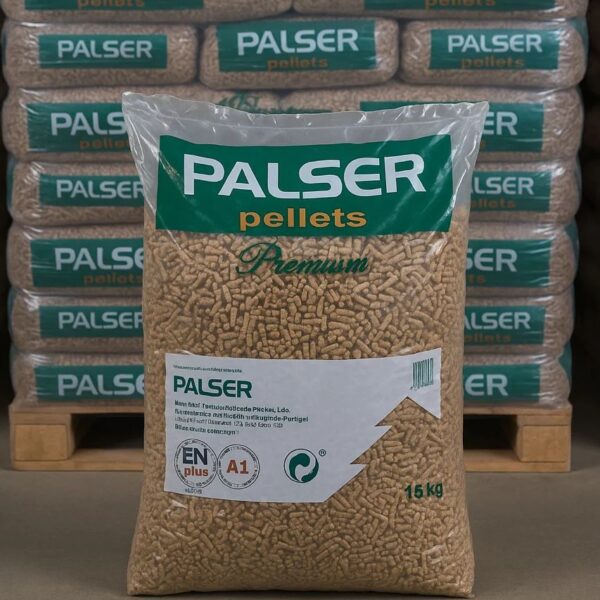 Pellets Palser ENplus A1 — palé de 70 sacos de 15 kg