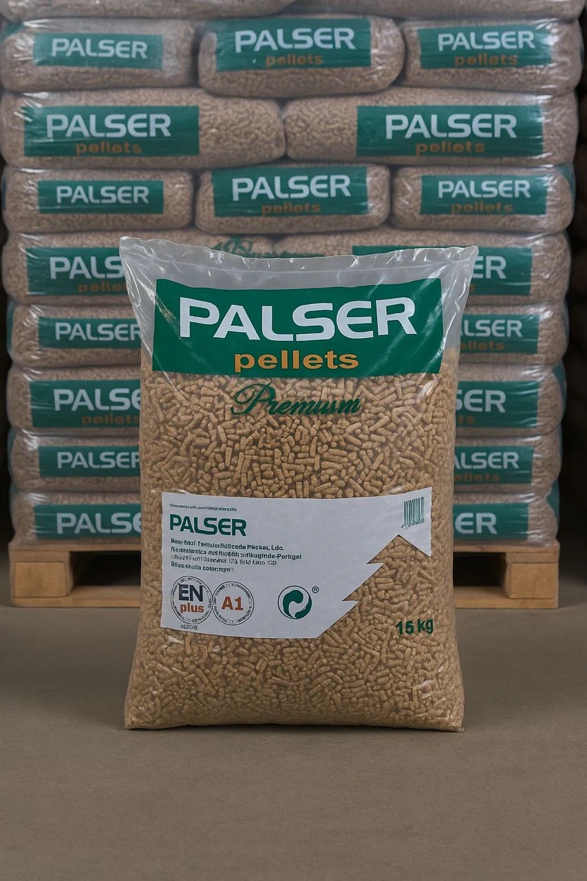 Pellets Palser ENplus A1 — palé de 70 sacos de 15 kg