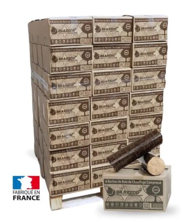 Briquetas Brazeco de roble y haya — palé de 80 cajas