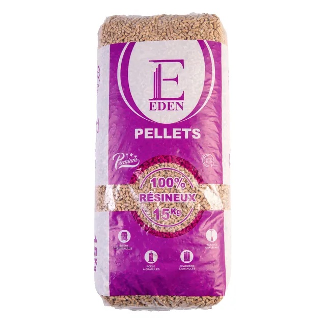 Pellets Eden Premium DINplus — palé de 66 sacos de 15 kg Pellets Eden Premium DINplus — palé de 66 sacos de 15 kg