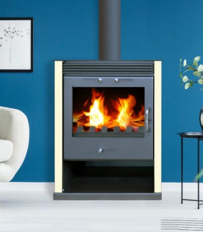 Estufa de leña Belleza Rubin marfil — 13 kW